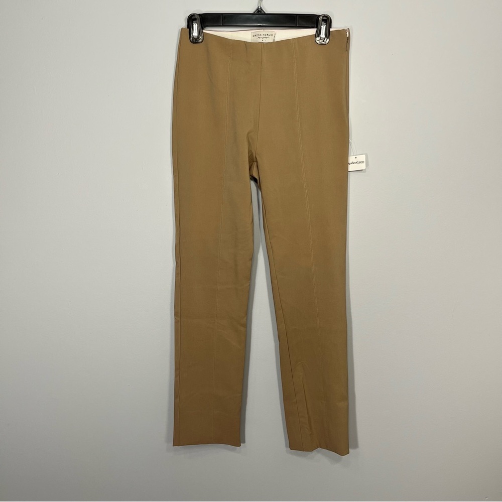 NEW Dress Forum Pants Womens Small Beige Khaki Tapered Trousers Business Casual